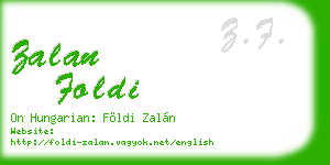 zalan foldi business card