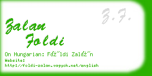 zalan foldi business card